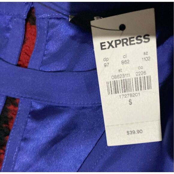 New Womens Silk Like Purple Top SZ S Small Express Tags Gorgeous - Picture 3 of 16